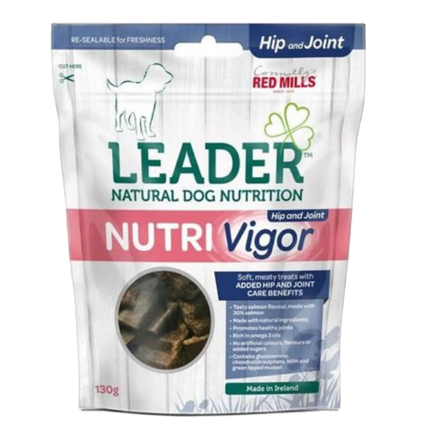 leader natural dog nutrition nutri vigor treats with salmon for healthy dog and joint care rich in omega 3 and 6 soft and tasty