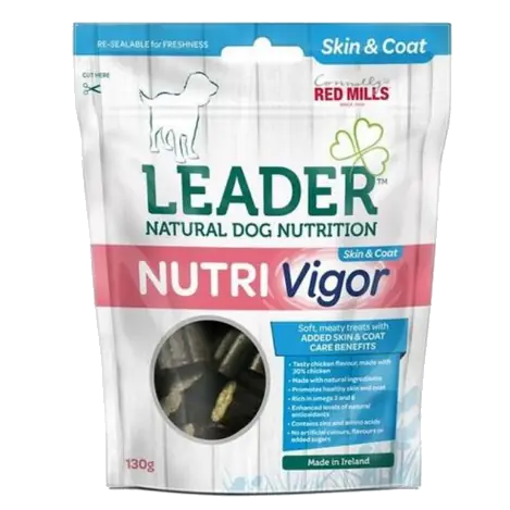 leader nutri vigor rasty meaty treats dog food made from natural ingredients with no artificial colours flavours or added sugars
